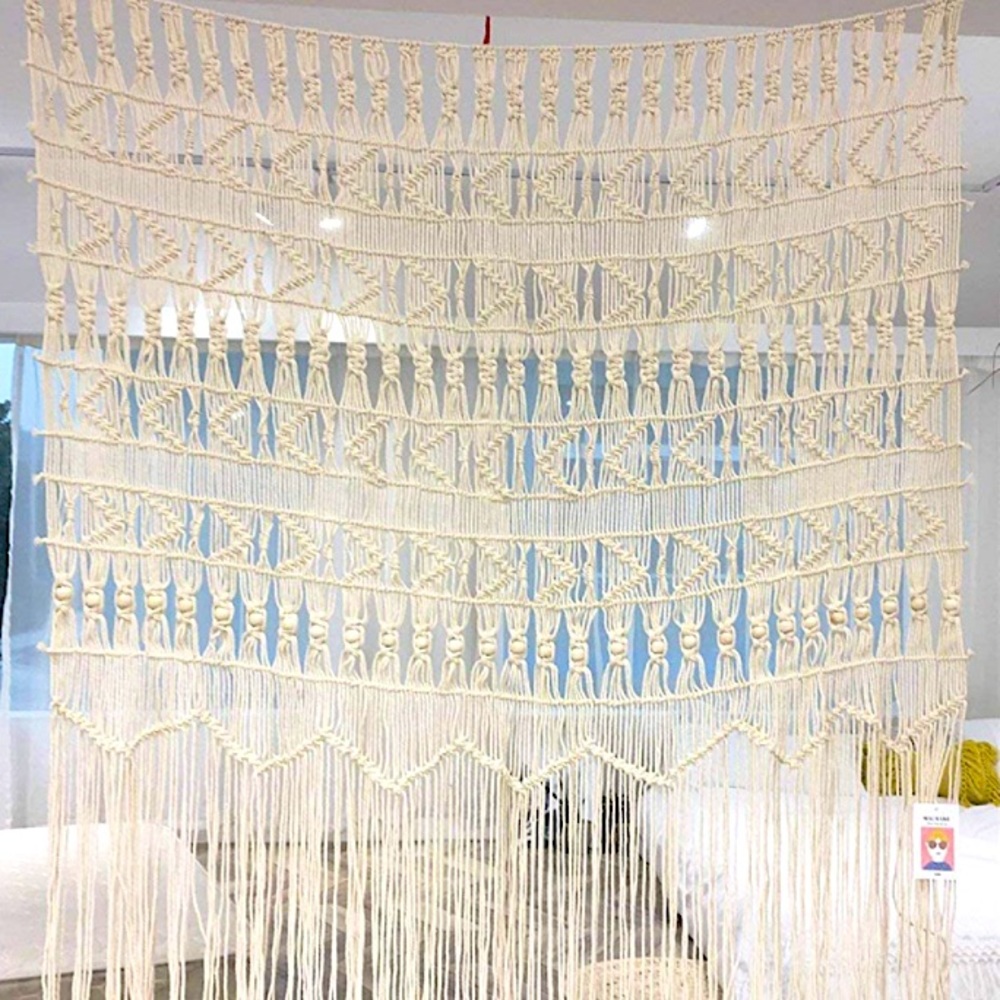 Wedding/Party Bohemian Macrame Door Curtain/Wall Decor/Art for Dorm/Living Room - Picture 2 of 7